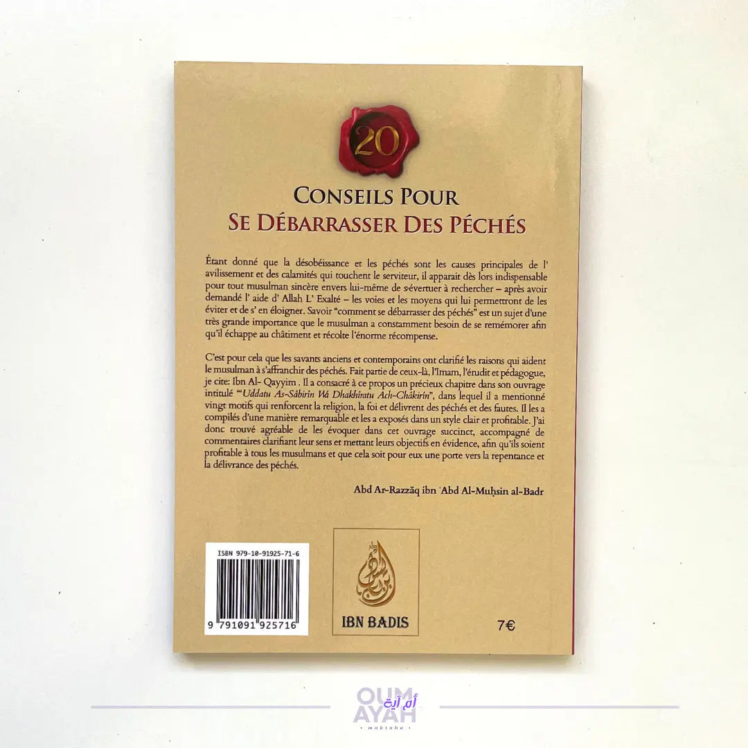 20 conseils pour se débarasser des péchés (arabe-français) – Sheikh 'Abd ar-Razzaq al-Badr Sana