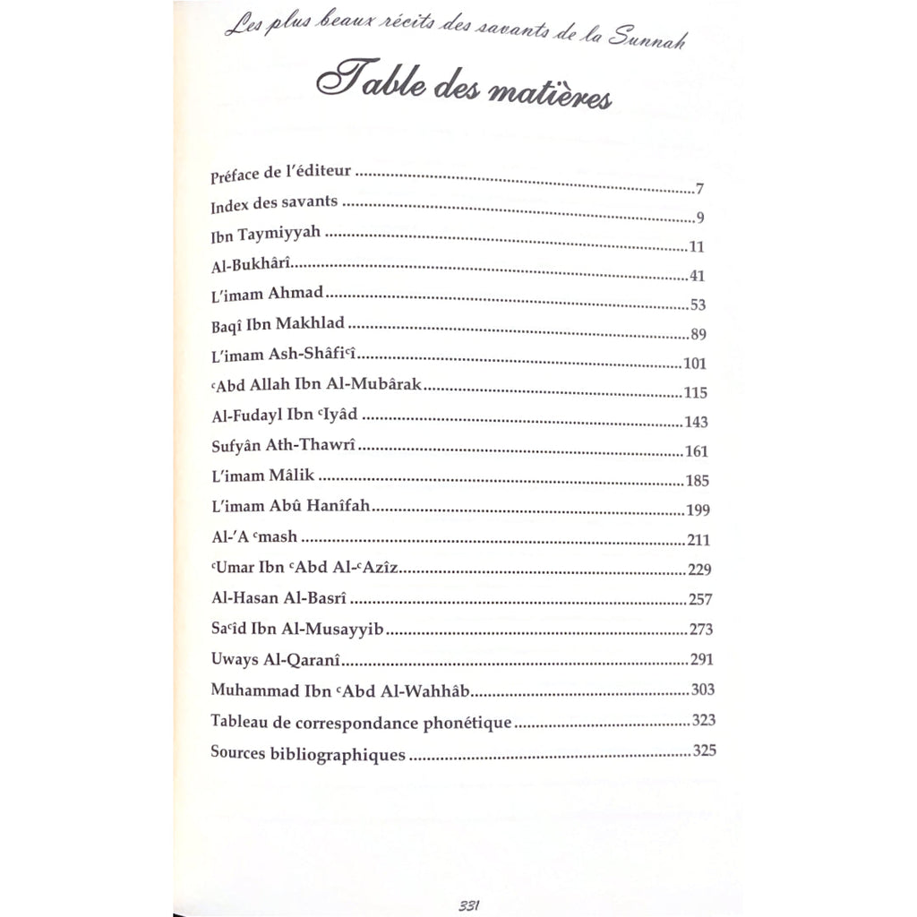 Les plus beaux récits des savants de la Sunnah Sana