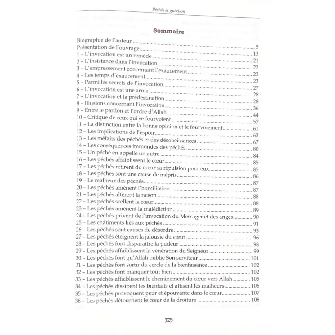 Péchés et guérison – Ibn al-Qayyim Sana